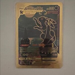Pokemon Umbreon VMAX Gold and Black Foil Art Print